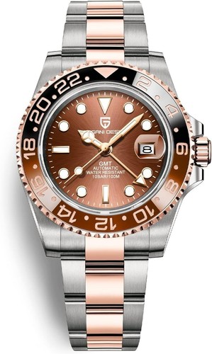 Men's Automatic Watch Stainless Steel 40MM GMT Waterproof Date Casual Luxury - Picture 3 of 11