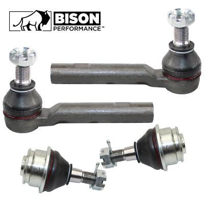 Bison Performance 4pc Front Outer Tie Rod Lower Ball Joints Kit For Lexus Toyota