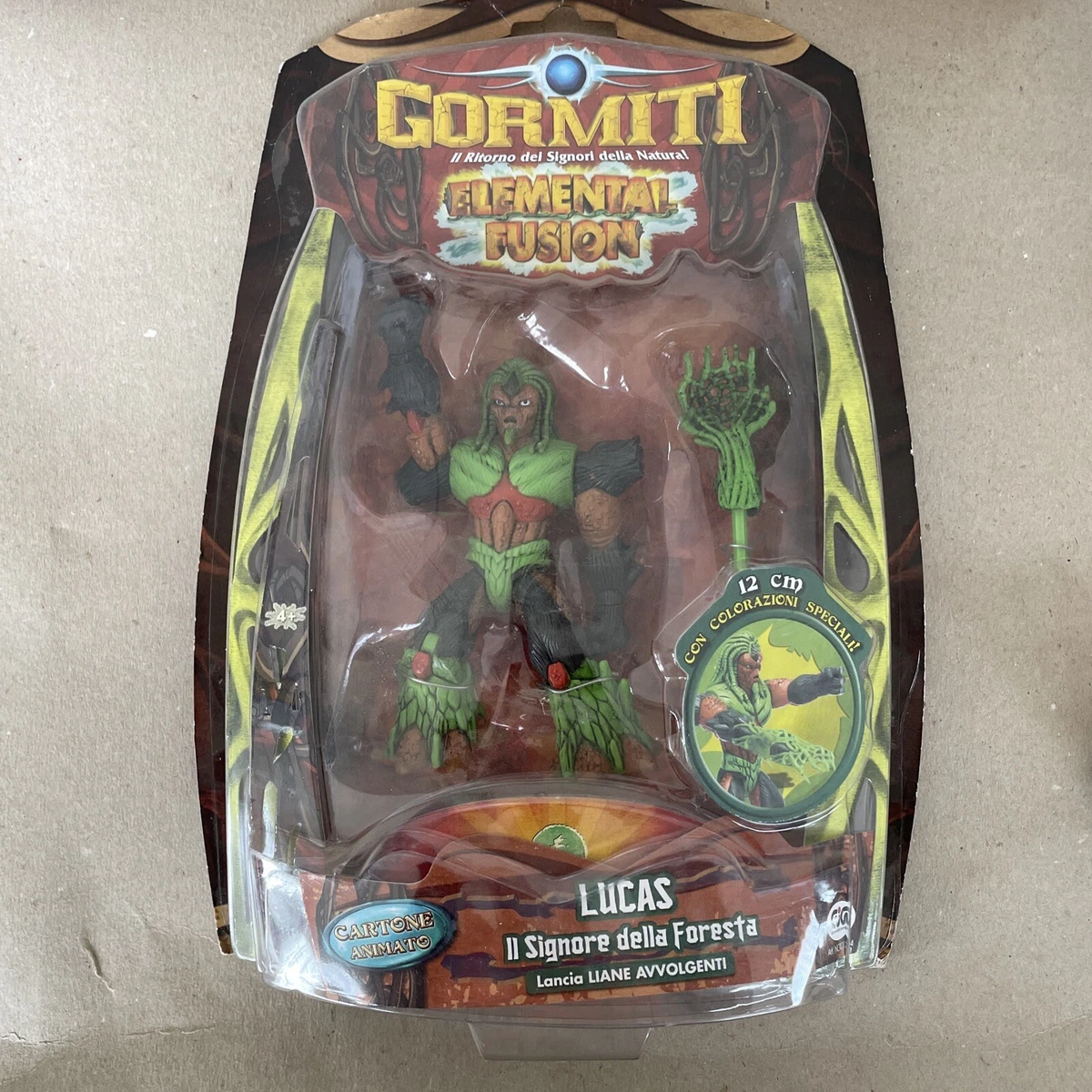 GORMITI LUCAS THE LORD OF THE FOREST GIG 12CM WITH LIANA SPEAR ACTION FIGURE
