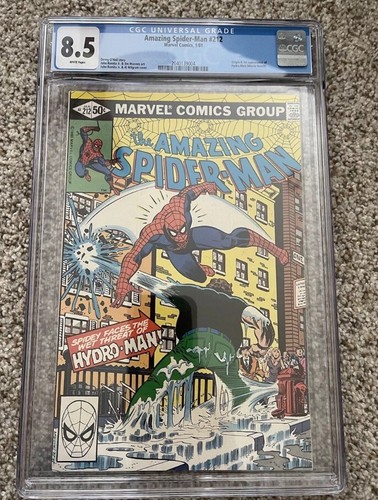1981 AMAZING SPIDER MAN #212 MARVEL CGC 8.5 HYDROCMAN ORIGIN & 1ST APPEARANCE