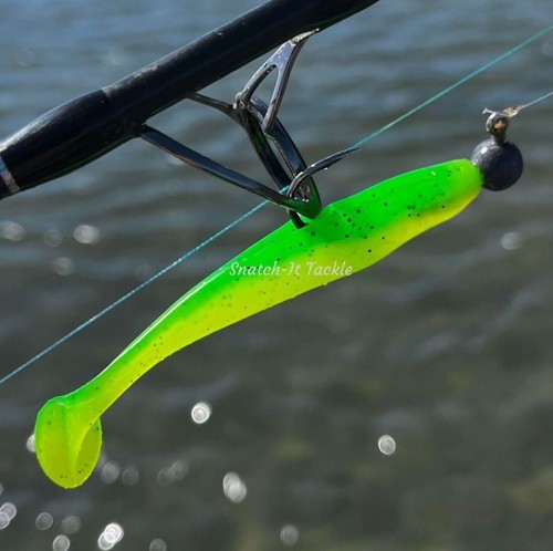Soft Plastic Fishing Lure Curly Tail Paddle Tail Bream Grub Worm Tackle Jig head - Picture 44 of 74