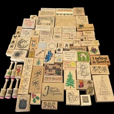 Lot 79 Mounted Stamps Multi Theme Christmas Notes Holidays Birth Multi Brands