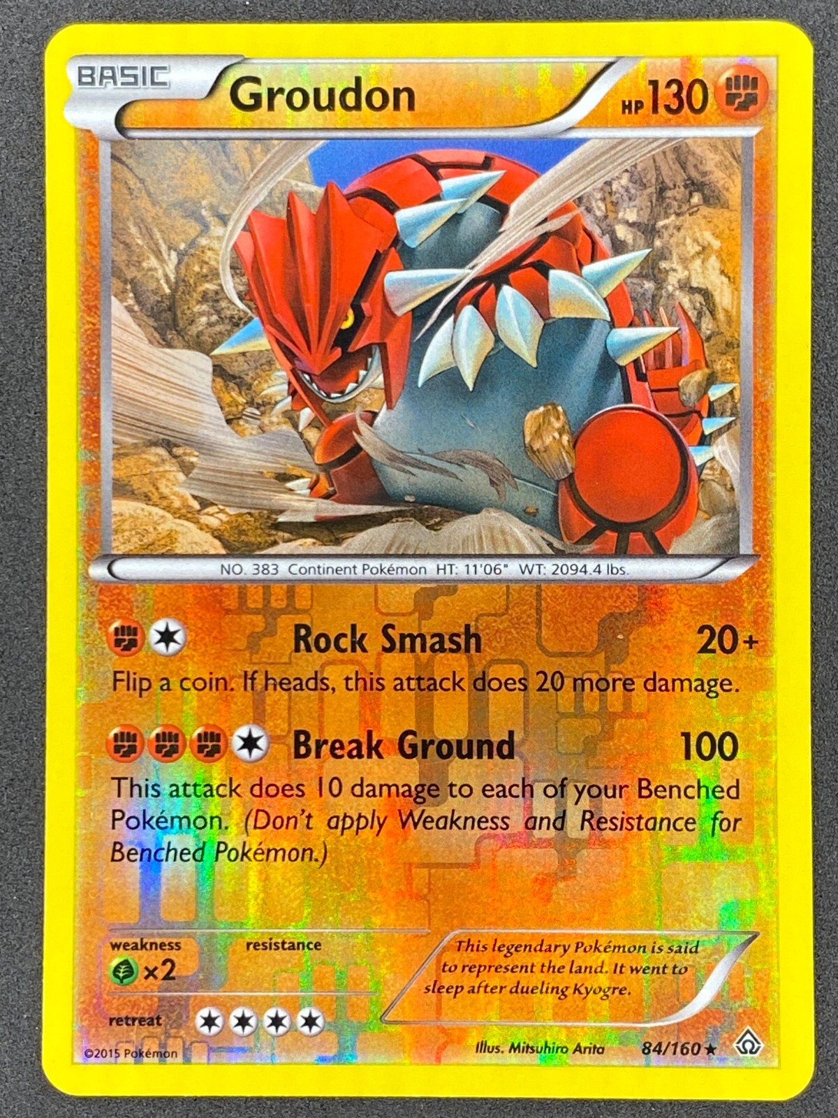 Pokémon Groudon Reverse Holo 84/160 PRC Primal Clash LP/NM