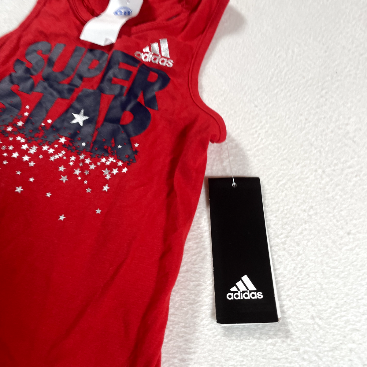 Adidas Tank Top Youth Size 6 Red Super Star Sleeveless Shirt Girls Gym  Athletic | eBay