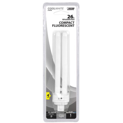Feit Electric 26 W PL 6.75 in.   L CFL Bulb Cool White Compact 4100 K 1 pk
