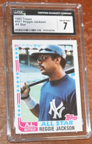 1982 Topps #551 Reggie Jackson - All Star - HOF - CGC 7 Near Mint