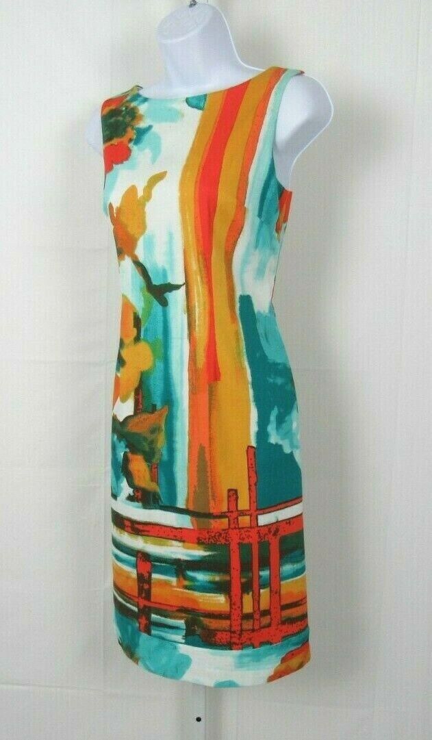 VTG 1980s 90s CHETTAH B MOD ABSTRACT DRESS SIZE 4… - image 5