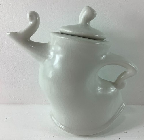 Signed Michael Lambert Whimsical Ceramic Dancing Tea Pot