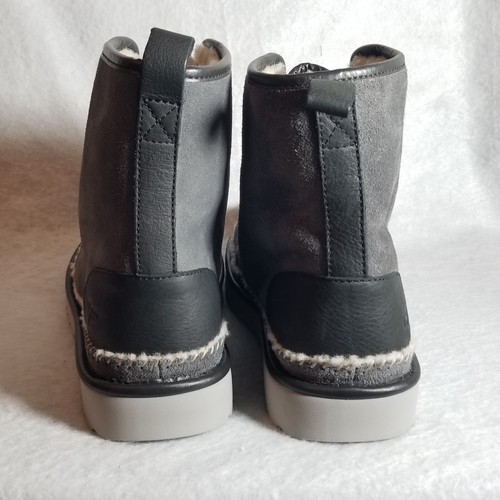 UGG Men's Neumel Stitch Boots Suede Gray Chukka Shoe Sherpa Lined Sz 13 1094397 - Picture 5 of 12