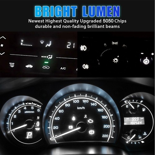 Gauge Cluster LED Dash Bulbs Cool White For Dodge 1981-1989 Ram D100-D350 Truck - Picture 5 of 6