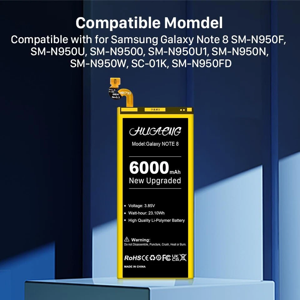 Batería de repuesto para Samsung Galaxy Note 8 EB-BN950ABE EB-BN950ABA + Kits de herramientas Foto 4 de 4