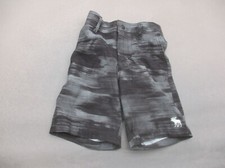 Abercrombie Fitch Size 5 Boys Gray Lined Adjustable Waist Swim Board Shorts 716