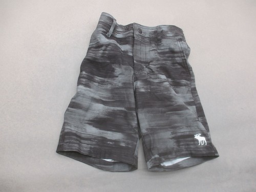 Abercrombie&Fitch Size 5 Boys Gray Lined Adjustable Waist Swim Board Shorts 716