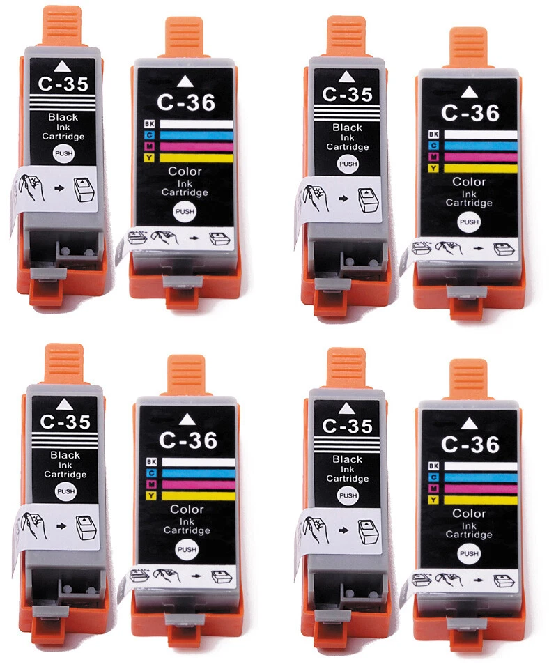 Printer Ink Cartridges for PGI-35 CLI-36 Pixma iP100 Photo Printer Black & Color