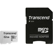 Transcend Micro SD 32GB Class 10 Memory + Adapter for Phones Drones Dashcam 