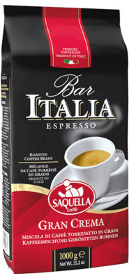 Saquella Bar Italia Gran Crema 1kg Bohnen