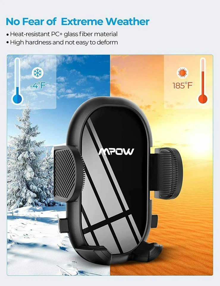 Mpow Car Air Vent Mount Cell Phone Holder Dock w/ Stable Clip For iPhone Samsung - Image 3 of 4