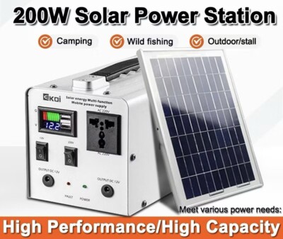 Portable Solar Panel Charging 78800 mAh Generator Power System Home Outdoor