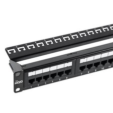 24 Port Patch Panel Cat6 Patch Panel 1U Patch Panel Network Patch Panel for 1...