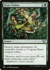 NM Beast Within, MTG, Neon Dynasty Commander, Magic the Gathering, 114