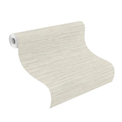 Rasch  Vliestapete Highlands 550542 Grau Silber Bambus Feine Streifenstrukur