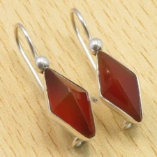 Factory Direct CARNELIAN 1.1" 925 Solid Stamp Silver Women's Jewelry Collection