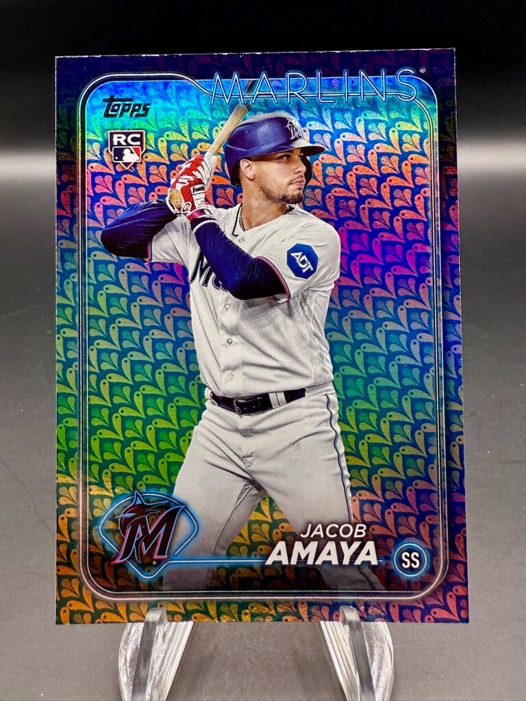 2024 Topps Series 1 - Jacob Amaya Easter Holiday Foil (RC) #144 Miami Marlins