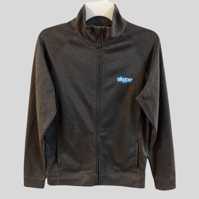 alo-yoga skype full zip tech swag logo jacket