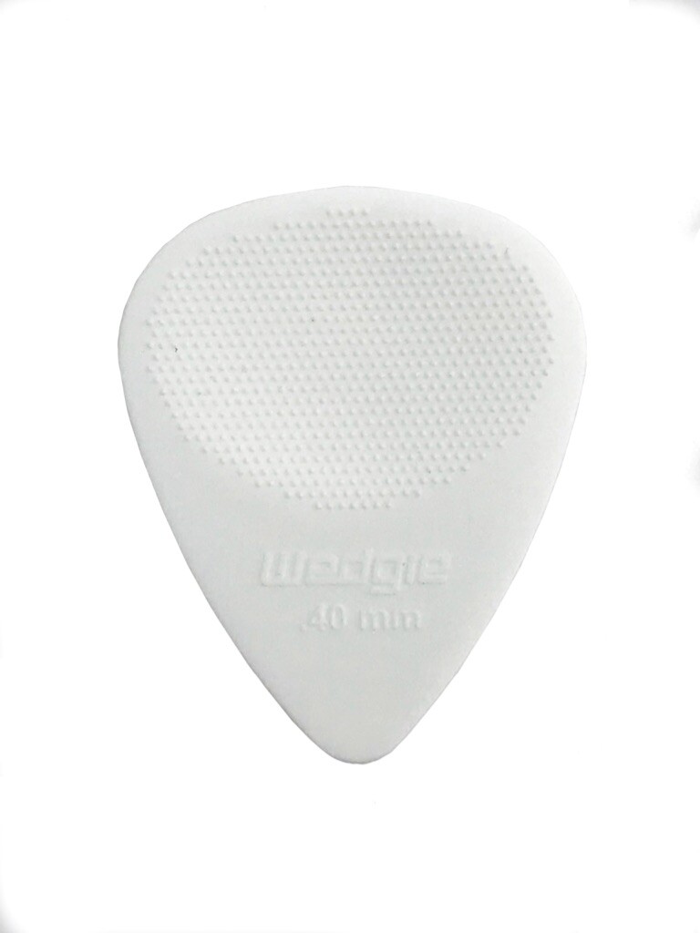 Wedgie Nylon XT Guitar Picks | Textured | .40mm | White | 12 pcs