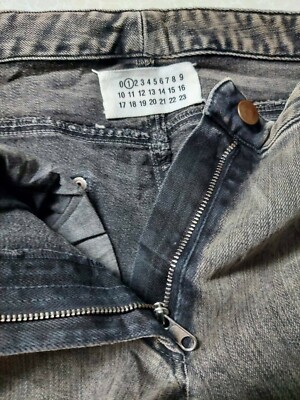 Maison Martin Margiela 1 gray denim skinny ladies 28 pants 90s