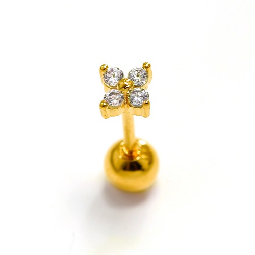 Gem Crystal Ear Cartilage Helix Ring Bar Stud Ear Cuff Climber Piercing Earring - Picture 90 of 268