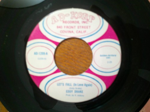 AD-KORP 45 RECORD/EDDY DRAKE/LET'S FALL/COWGIRL ANYDAY/ EX+ COUNTRY - Picture 2 of 2