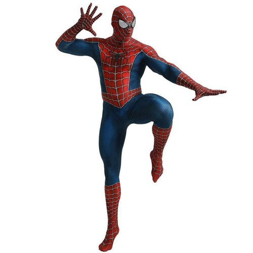 Costume Spiderman Classic vestito carnevale adulti uomo completo maschera tuta - Picture 5 of 10