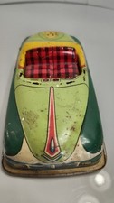 circa 1950 NEW DRIVE CAR w/Cocker Spaniel dog 5.5" Japan tin friction