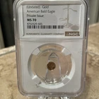 GOLD NGC Certified MS70 Gold American Bald Eagle Private Issue 1/500 Oz