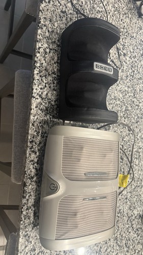 Corded Electric Heated Foot Massager Machine for Foot, Black & Gray Set