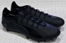 PUMA Ultra 5 Ultimate Eclipse Pack Black Silver Gray FG Soccer Cleats Mens Sz 11