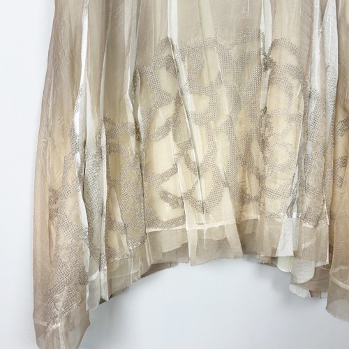 Komarov A-line Pleated Tank Dress Fairy Whimsical Sheer Size Medium Women's - Picture 3 of 5