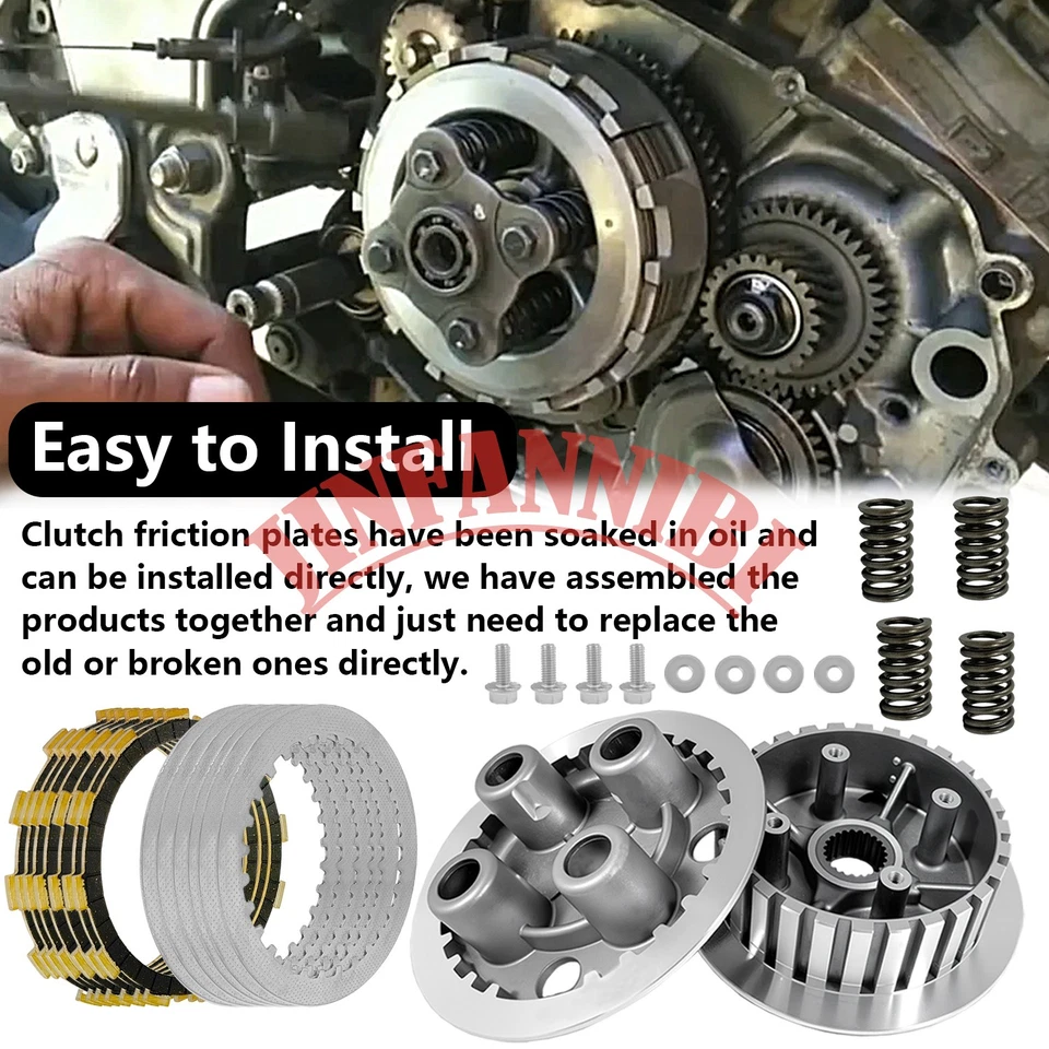 Clutch Outer Pressure Plate Kit & Center Inner Hub for Suzuki Intruder 700 VS700 Foto 3 de 4