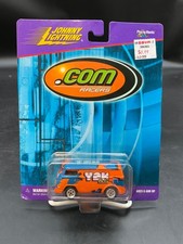 Johnny Lightning Racers Y2K 1960 Volkswagen Van VW Bus Orange Blue 1:64 1