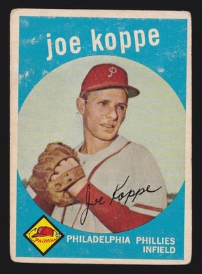 JOE KOPPE ROOKIE phillies 1959 TOPPS #517 GOOD/VERY GOOD OR GOOD