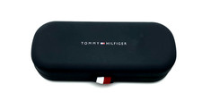TOMMY HILFIGER HARD CASE BLACK MATE CLAMSHELL EXTRA LARGE EYEGLASSES HARD CASE
