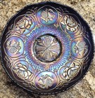 Antique Fenton  Cobalt Blue/Shows Purple Dragon/Lotus 8.5in  Ice-cream Bowl — photo 1