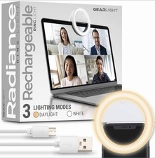 GearLight Selfie Ring Light For Computer Or Phone-iPhone Compatible LED Lighting