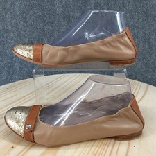 AGL Attilio Giusti Leombruni Shoes Womens 38.5 Cap Toe Ballet Flats Brown Casual