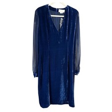 Sachin & Babi Velvet Long Sleeve Brinker Cocktail Dress Size 14