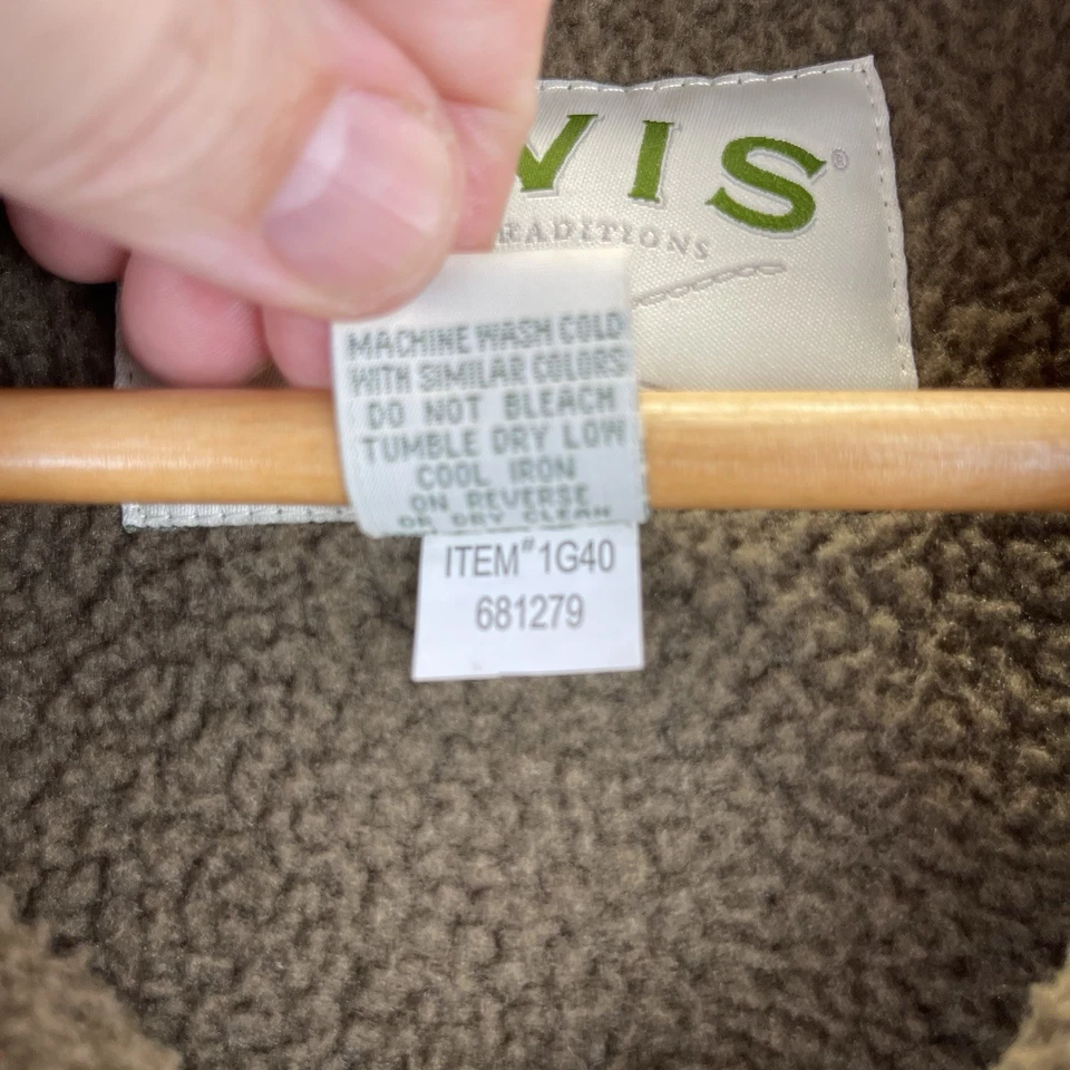 Мужской жилет Orvis XL из флиса шерпа воротник искусственная кожа наплечная куртка на молнии - Изображение 4 из 4