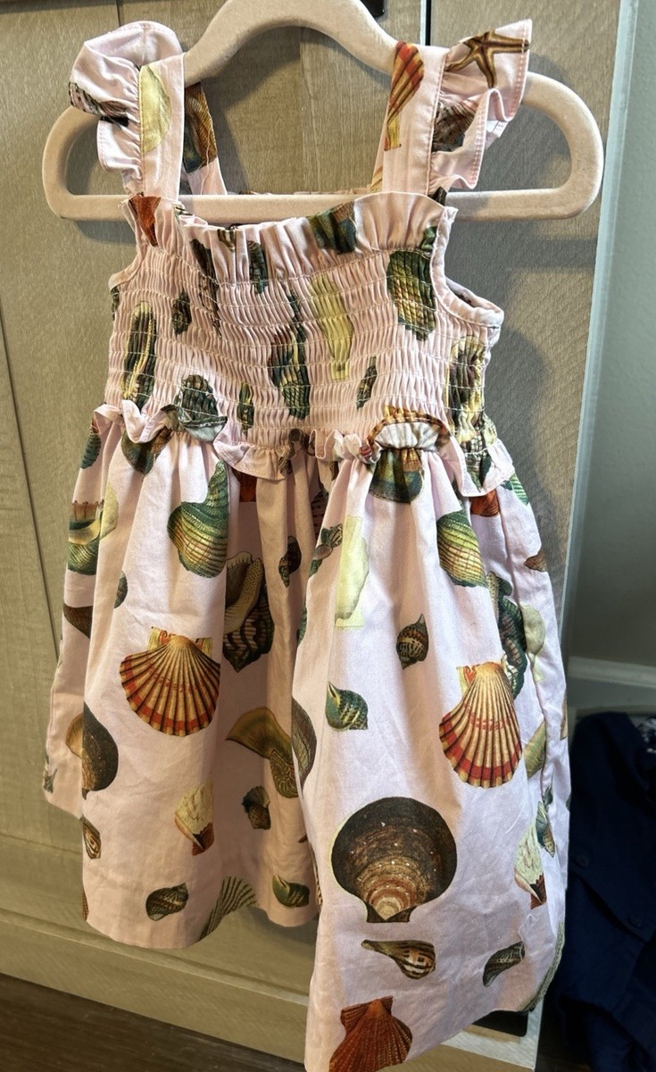 Edgehill Collection Jennifer Sumko Pink Sea Shell Dress Size 9 Months Beach  | eBay