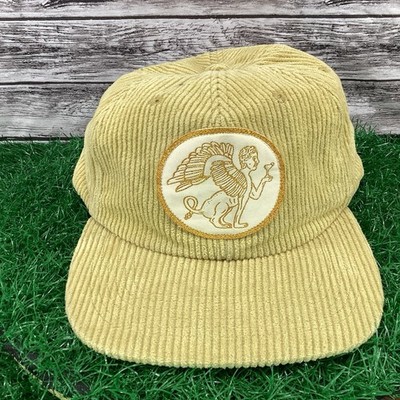Sphinx Corduroy Hat Cap Beige Adjustable DEHY Modern Garnishes Bartender Patch