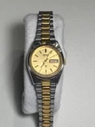 Vintage Seiko Quartz SQ Women's Watch Day/Date Two Tone New Battery - Works